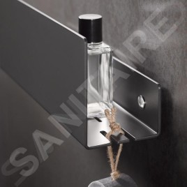 Keuco Accessoires de salle de bains - Étagère, longueur 320 mm, noir mat 24952370000