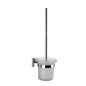 kielle Harmonia - Brosse WC murale avec support, verre mat/chrome 40523000