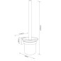 kielle Harmonia - Brosse WC murale avec support, verre mat/chrome 40523000