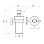 Nimco Unix - Distributeur de savon avec support, céramique/noir mat UNC 13031KN-T-90
