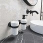 Nimco Unix - Distributeur de savon avec support, céramique/noir mat UNC 13031KN-T-90