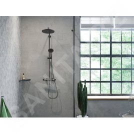 Hansgrohe AddStoris - Étagère d'angle, chrome noir brossé 41741340