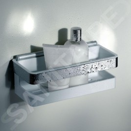 Keuco Collection Moll - Étagère avec raclette à vitre, longueur 240 mm, blanc/chrome 12759010000