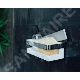 Keuco Collection Moll - Étagère avec raclette à vitre, longueur 240 mm, blanc/chrome 12759010000