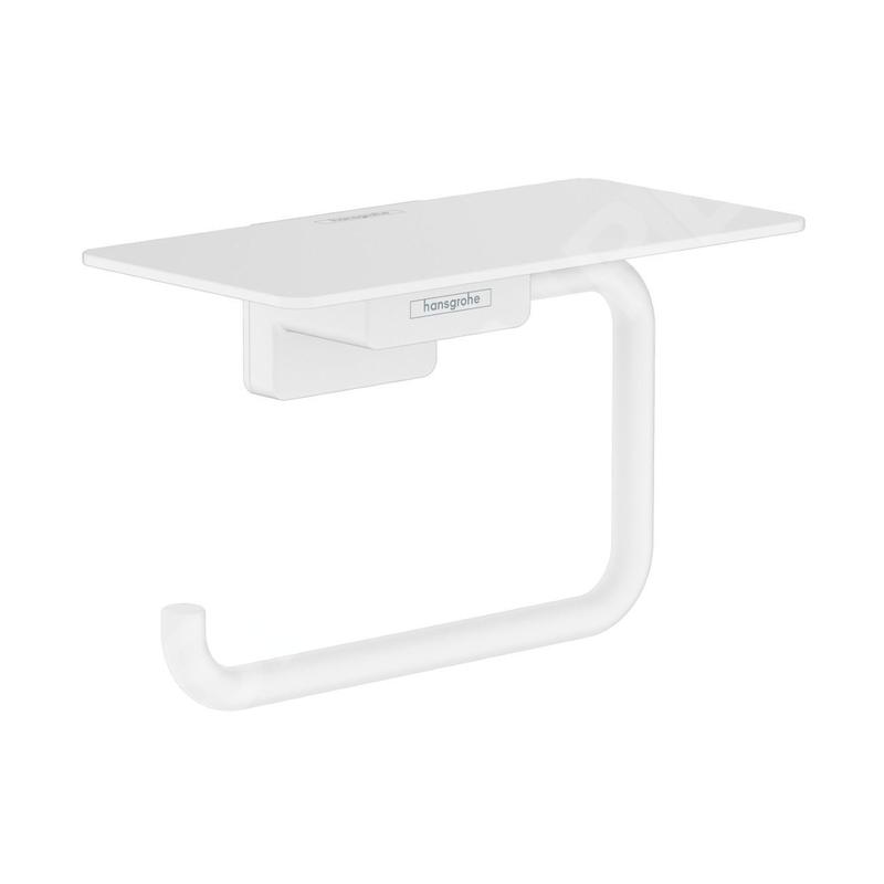 Hansgrohe AddStoris - Porte-papier toilette avec étagère, blanc mat 41772700