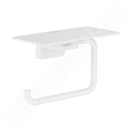 Hansgrohe AddStoris - Porte-papier toilette avec étagère, blanc mat 41772700