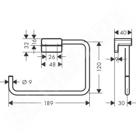 Hansgrohe AddStoris - Porte-serviettes, bronze brossé 41754140