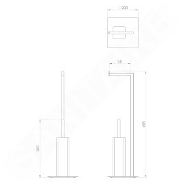 Sapho Accessoires de salle de bains Gedy - Porte papier-toilette et brosse WC, chrome 133213