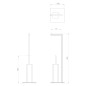 Sapho Accessoires de salle de bains Gedy - Porte papier-toilette et brosse WC, chrome 133213