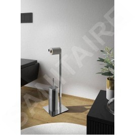Sapho Accessoires de salle de bains Gedy - Porte papier-toilette et brosse WC, chrome 133213