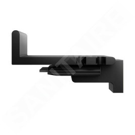 Keuco Reva - Étagère avec raclette, longueur 350 mm, noir mat 12859370000