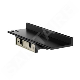 Keuco Reva - Étagère avec raclette, longueur 350 mm, noir mat 12859370000