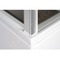 Polysan Deep - Porte de douche coulissante, 2 battants, 1100 mm, aluminium brillant/verre clair MD1116