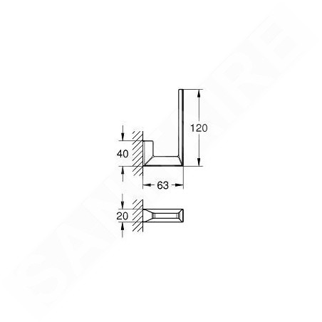 Grohe Selection Cube - Réserve de papier toilette, chrome 40784000