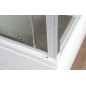 Polysan Deep - Porte de douche coulissante, 2 battants, 1100 mm, aluminium brillant/verre clair MD1116