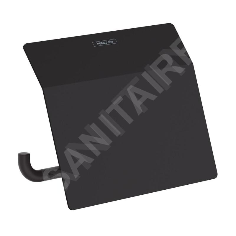 Hansgrohe AddStoris - Porte-papier toilette avec couvercle, noir mat 41753670