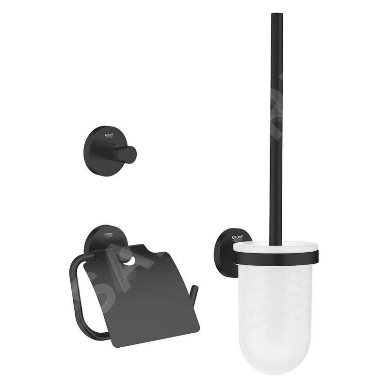 Grohe QuickFix Start - Set d'accessoires de toilette 3 en 1, noir mat 412042430 Grohe QuickFix Start - Set d'accessoires de toilette 3 en 1, noir mat 412042430