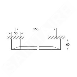 Grohe Selection Cube - Poignée de relèvement / porte-serviette pour baignoire, chrome 40807000