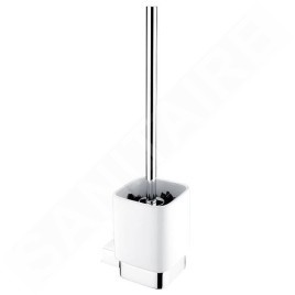 Nimco Kibo - Balayette de toilette avec support, blanc/ chrome Ki 14094KN-26