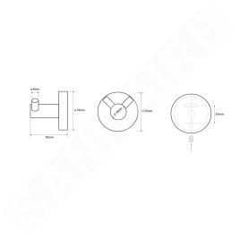 Sapho X-STEEL - Crochet double, inox poli XS200
