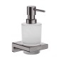 Hansgrohe AddStoris - Distributeur de savon avec support, verre mat / chrome noir brossé 41745340