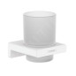 Hansgrohe AddStoris - Porte-verre pour brosse à dents et dentrifrice avec support, verre mat / blanc mat 41749700