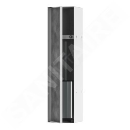 Hansgrohe XtraStoris Rock - Boîte à brosse WC à encastrer, avec étagère, blanc mat 56060700