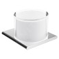 Keuco Edition 400 - Distributeur de savon avec support, 150 ml, verre dépoli/chrome 11552019000