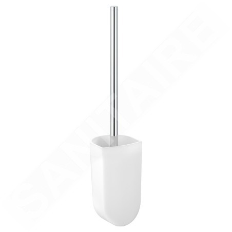 Keuco Elegance - Brosse de toilette avec support, verre dépoli/chrome 11669019000