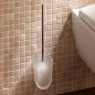 Keuco Elegance - Brosse de toilette avec support, verre dépoli/chrome 11669019000