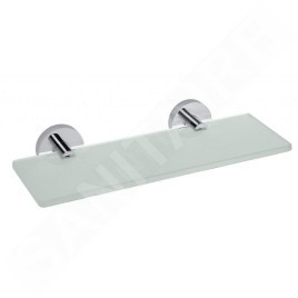 Sapho X-Round - Tablette murale 300x130 mm, verre/chrome XR601