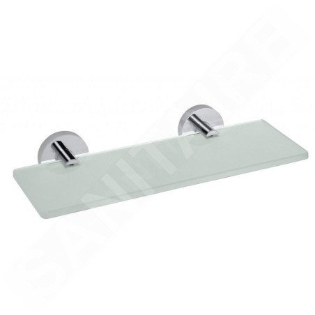 Sapho X-Round - Tablette murale 300x130 mm, verre/chrome XR601