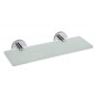 Sapho X-Round - Tablette murale 300x130 mm, verre/chrome XR601
