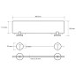 Sapho X-Round - Tablette murale 300x130 mm, verre/chrome XR601