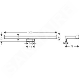 Hansgrohe AddStoris - Porte-papier toilette double, aspect d'or poli 41748990