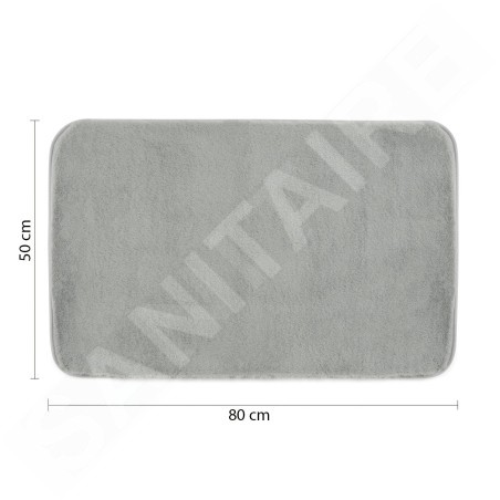 Sapho Accessoires de salle de bains Gedy - Tapis de salle de bains 50 x 80 cm, avec antidérapant, gris 96FY508008