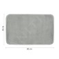 Sapho Accessoires de salle de bains Gedy - Tapis de salle de bains 50 x 80 cm, avec antidérapant, gris 96FY508008
