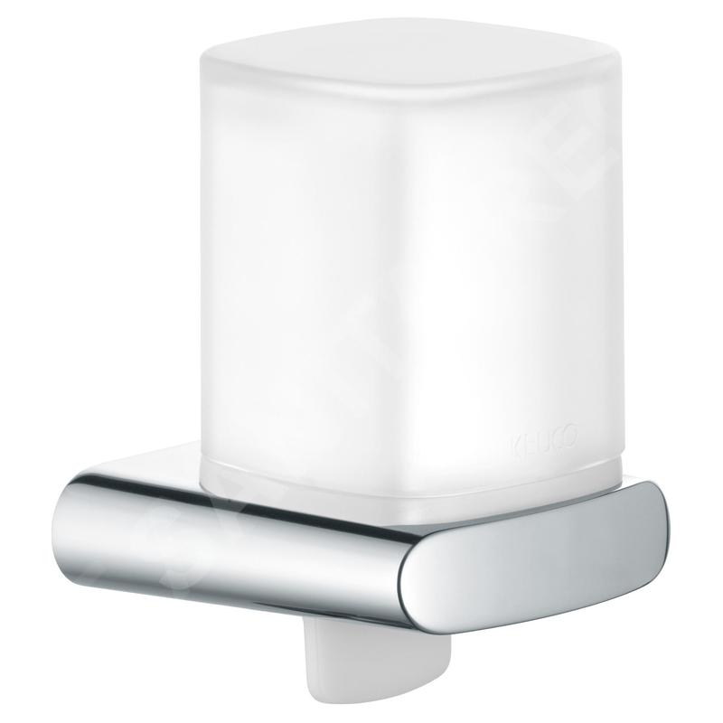 Keuco Elegance - Distributeur de savon avec support, 180 ml, verre dépoli/chrome 11652019000
