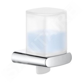 Keuco Elegance - Distributeur de savon avec support, 180 ml, verre dépoli/chrome 11652019000