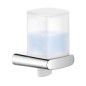 Keuco Elegance - Distributeur de savon avec support, 180 ml, verre dépoli/chrome 11652019000