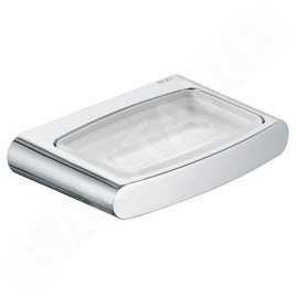 Keuco Elegance - Porte-savon avec support, verre dépoli/chrome 11655019000