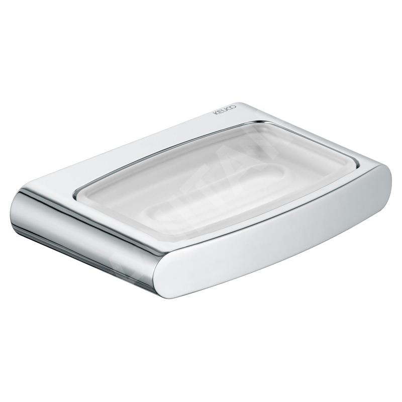 Keuco Elegance - Porte-savon avec support, verre dépoli/chrome 11655019000