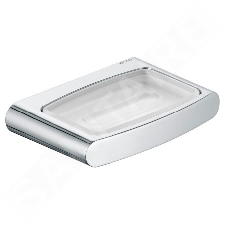 Keuco Elegance - Porte-savon avec support, verre dépoli/chrome 11655019000