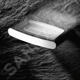 Keuco Elegance - Porte-savon avec support, verre dépoli/chrome 11655019000