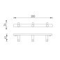Nimco Bormo - Triple patère simple, chrome BR 11103-26