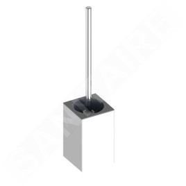 Keuco Edition 90 - Brosse WC pour montage mural avec support mural, chrome 19064010101