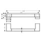 Hansgrohe AddStoris - Poignée, longueur 350 mm, noir mat 41744670