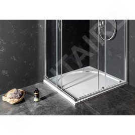 Gelco Receveurs - Receveur de douche Larca G5, 900x900 mm, marbre coulé, blanc PL009