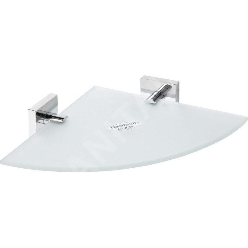 Sapho X-SQUARE - Tablette murale d’angle, verre/chrome XQ604