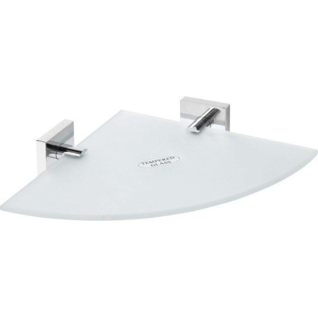 Sapho X-SQUARE - Tablette murale d’angle, verre/chrome XQ604